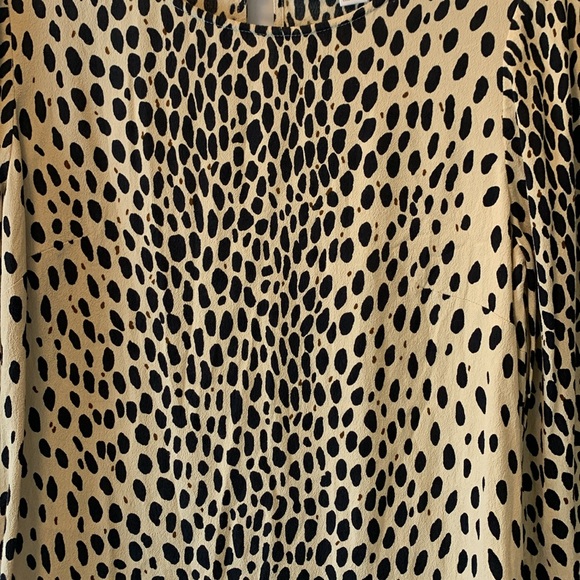 J Crew Leopard Print Rayon Size 2 Blouse - Picture 4 of 9